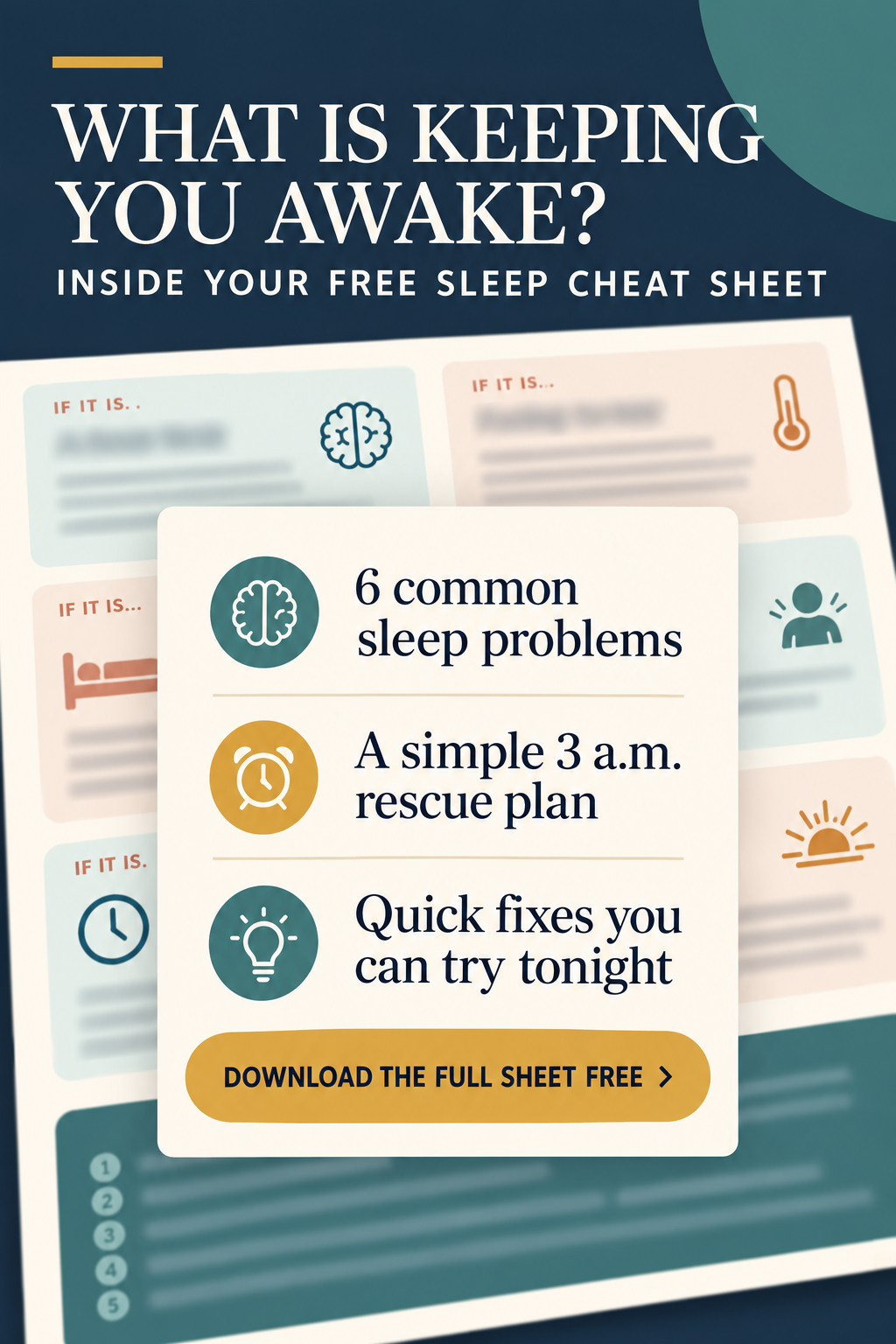 Teaser showing what is inside the free Better Night sleep sheet